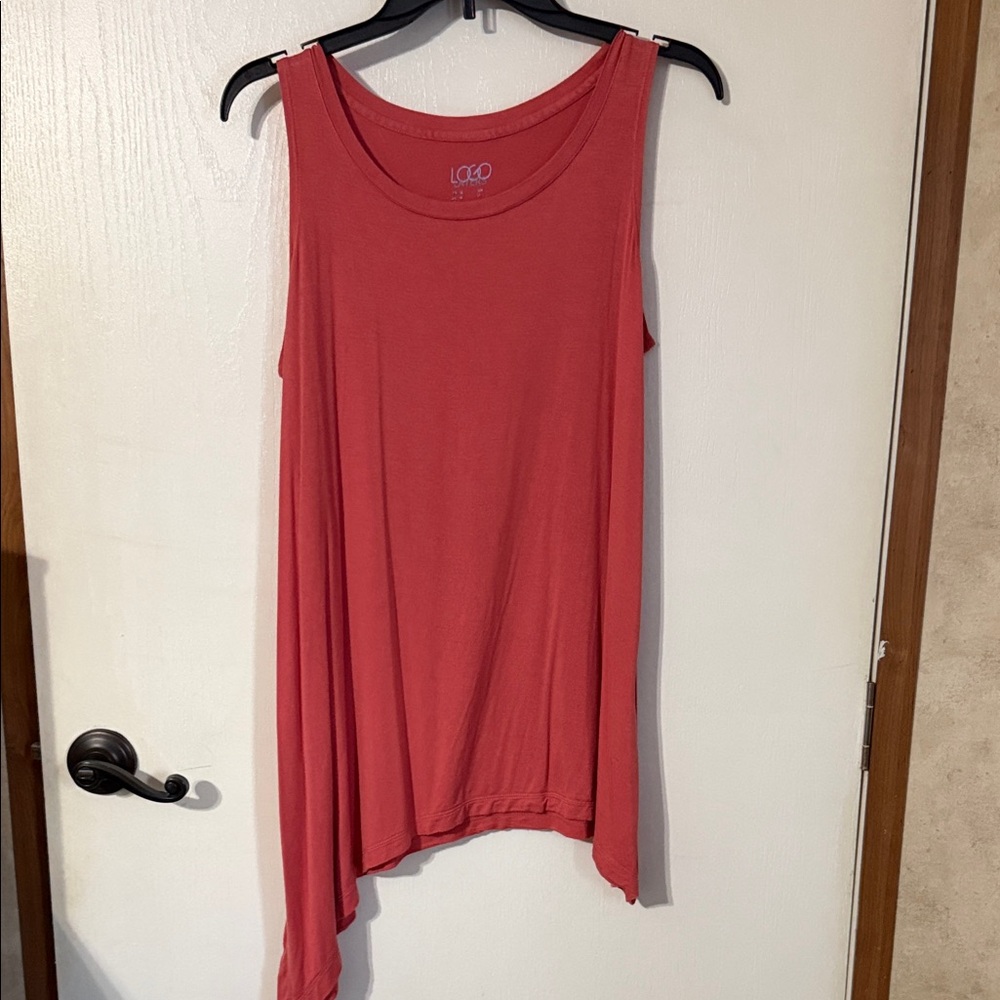 LOGO by Lori Goldstein Women's Coral Tank Top